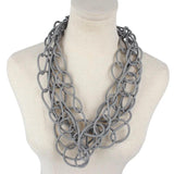 Gothic Triple Twisted Rubber Necklace