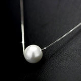 925 Silver Pearl Necklace Earrings Set for Women Gift
