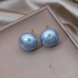 South Korea Pearl Oblate Earrings for Women Daily Work Accessories