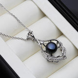 Freshwater Pearl Pendant Necklace for Women, 925 Silver
