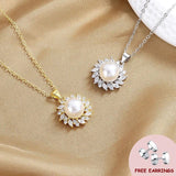 Pearl Zircon 925 Silver Necklace for Women
