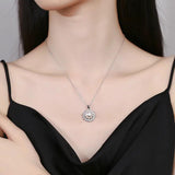 Pearl Zircon 925 Silver Necklace for Women