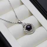 925 Silver Pendant, Freshwater Pearl Necklace, Anniversary Gift