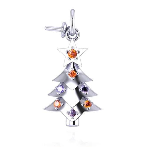 Silver 925 Pendant Christmas Three Shaped Pearl Necklace Pendant