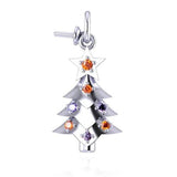 Silver 925 Pendant Christmas Three Shaped Pearl Necklace Pendant