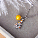 Silver 925 Pendant Christmas Three Shaped Pearl Necklace Pendant