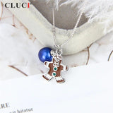 925 Sterling Silver Snow Monster Pendant Necklace SP362SB