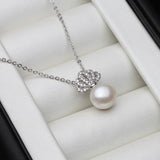 Freshwater Pearl Pendant Necklace 925 Silver Chain