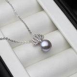 Freshwater Pearl Pendant Necklace 925 Silver Chain