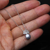 Freshwater Pearl Pendant Necklace 925 Silver Chain