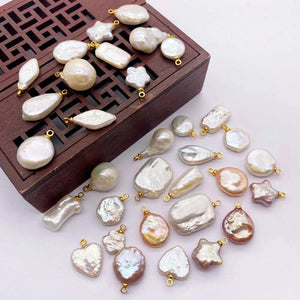 Freshwater Pearl Diamond Shaped Pendant Necklace Accessory