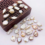 Freshwater Pearl Diamond Shaped Pendant Necklace Accessory
