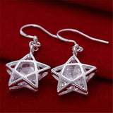 Sterling Silver Crystal Star Jewelry Set for Women