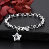 Sterling Silver Crystal Star Jewelry Set for Women