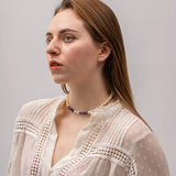 Youthway Glass Pearl Amethyst Necklace Charm Jewelry