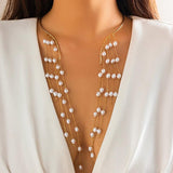 Vintage Star Tassel Charm Necklace Choker for Women