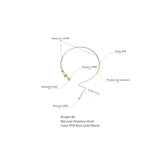 Pearl Drop Torques Necklace Collar Delicate Jewelry Women