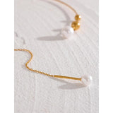 Pearl Drop Torques Necklace Collar Delicate Jewelry Women