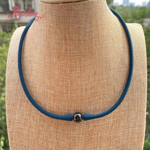 10mm Round Natural Freshwater Pearl Yoga Silicone Necklace