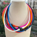 10mm Round Natural Freshwater Pearl Yoga Silicone Necklace