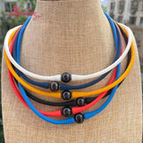 10mm Round Natural Freshwater Pearl Yoga Silicone Necklace