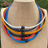 10mm Round Natural Freshwater Pearl Yoga Silicone Necklace