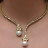 Stonefans Rhinestone Choker Necklace for Women