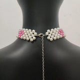 Summer Heart Bead Pearl Choker For Women