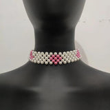 Summer Heart Bead Pearl Choker For Women