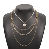 Wedding Choker Layered Pearl Necklace For Women Summer