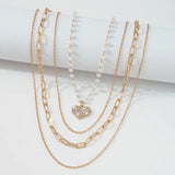 Wedding Choker Layered Pearl Necklace For Women Summer