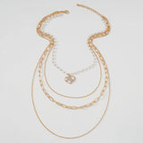Wedding Choker Layered Pearl Necklace For Women Summer