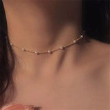 Pearl Choker Necklace Goth Choker Jewelry Women