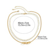 Geometric Pearl Necklace Hip Hop Style Men and Women Jewelry
