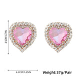 Heart Stud Earrings Spring Party Jewelry Women's Accessories
