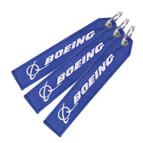 3PCS Embroidery BOEING Aviation Keychains, Customized Keyring for Car Truck ATV