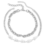 Punk Layered Pearl Necklace Women's Jewelry Vintage Bridal Wedding Gift