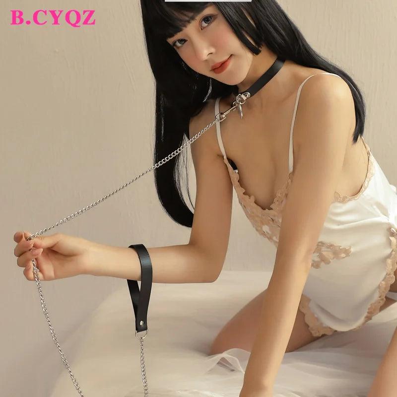 Sexy PU Leather Heart Choker Collar Harajuku Punk Rock Cosplay Goth
