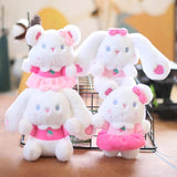 Pink Rabbit Pendant Trinket Key Chain Cute Bunny Plush Dolls Keychain