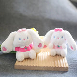 Pink Rabbit Pendant Trinket Key Chain Cute Bunny Plush Dolls Keychain