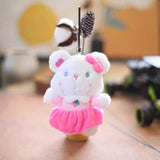 Pink Rabbit Pendant Trinket Key Chain Cute Bunny Plush Dolls Keychain
