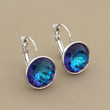 Rose 14mm Round Dangle Earrings - Gift for Her