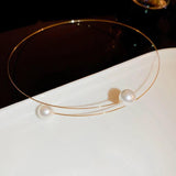 Pearl Geometric Collar Minimalist Female Necklace