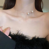 Pearl Geometric Collar Minimalist Female Necklace