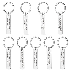 Family Drive KeyChain - Stainless Steel Jewelry Gift