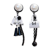 Pearl Bag Flower Drop Earrings Dangles Jewelry