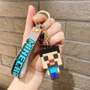 Silicone 3D Building Block Keychain Mosaic Key Ring Holder