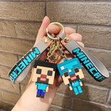 Silicone 3D Building Block Keychain Mosaic Key Ring Holder