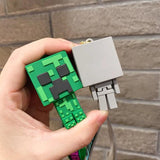 Silicone 3D Building Block Keychain Mosaic Key Ring Holder