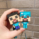 Silicone 3D Building Block Keychain Mosaic Key Ring Holder